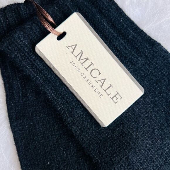 AMICALE Cashmere Touch Screen Tech Knit Gloves, Luxurious, 100%,‎ Black, NWT - Picture 6 of 11